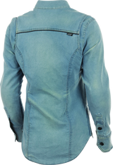 Speed and Strength Speed Society Armored Moto Shirt Denim Blue Womens - XS - Cycle City Outdoors