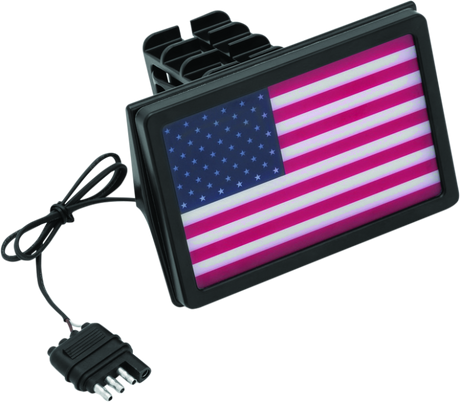 Kuryakyn Freedom Flag LED Hitch Cover Black - Cycle City Outdoors