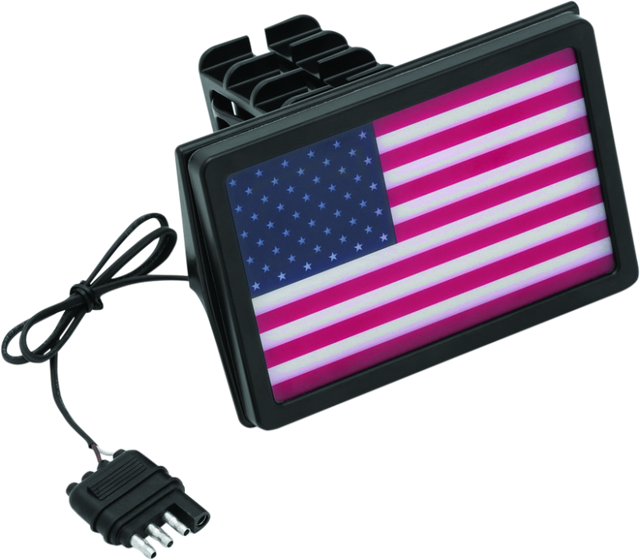 Kuryakyn Freedom Flag LED Hitch Cover Black - Cycle City Outdoors