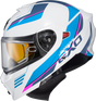 Exo Gt930 Cold Weather Helmet Modulus Wht/Blu Md (Dual Pane)