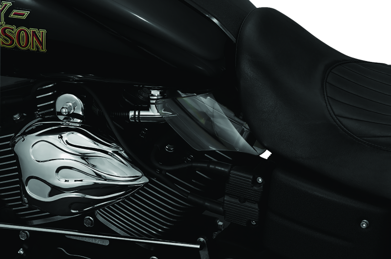 Kuryakyn Saddle Shields Heat Deflectors 99-17 Dyna Models Smoke - Cycle City Outdoors