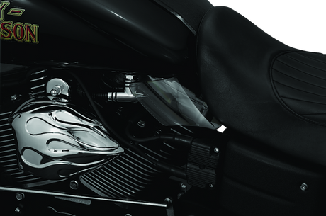 Kuryakyn Saddle Shields Heat Deflectors 99-17 Dyna Models Smoke - Cycle City Outdoors