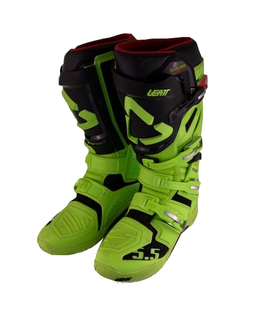 Leatt - Boot Moto 5.5 FlexLock - Lime - 10 Open Box Sample