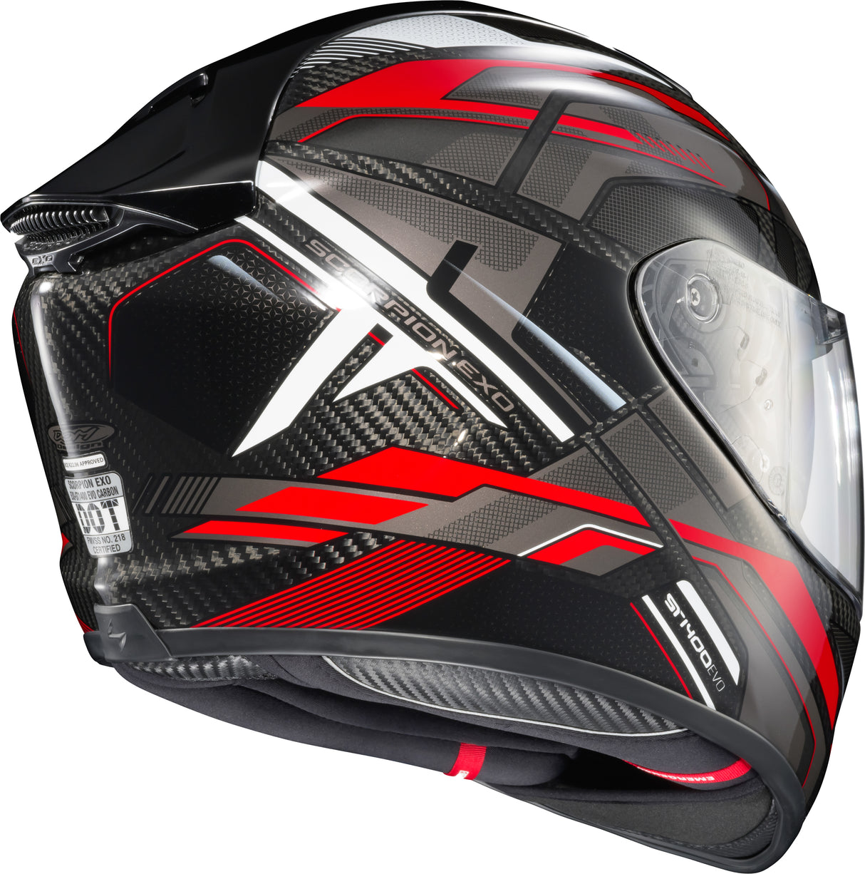 Scorpion - Exo St1400 Evo Carbon Helmet Hex Gloss Red 2x