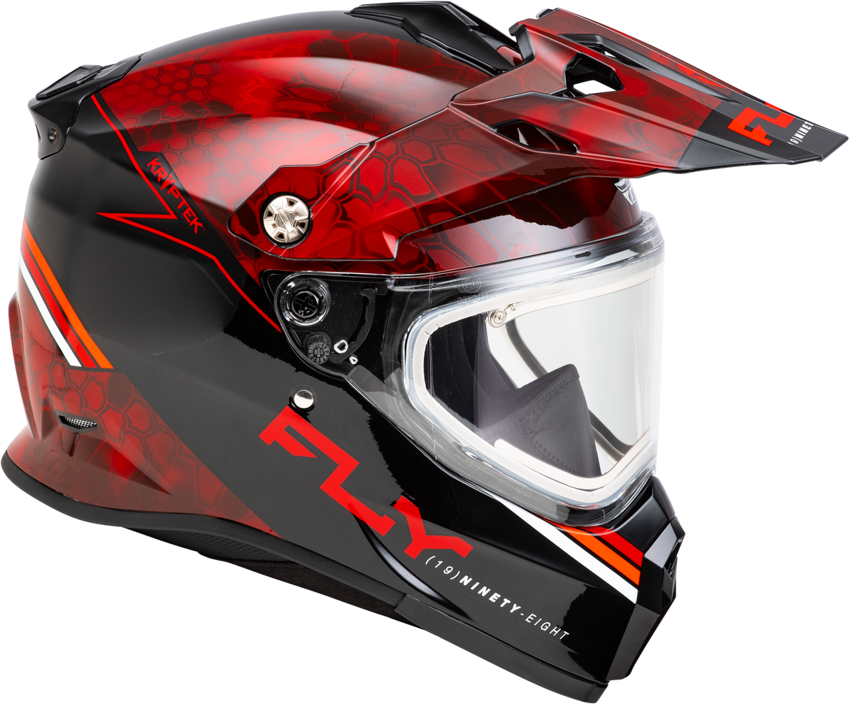 Trekker Cw Conceal Helmet Elec Shld Red/Black Lg - Cycle City Outdoors