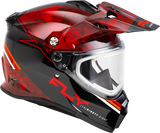 Trekker Cw Conceal Helmet Elec Shld Red/Black Lg - Cycle City Outdoors