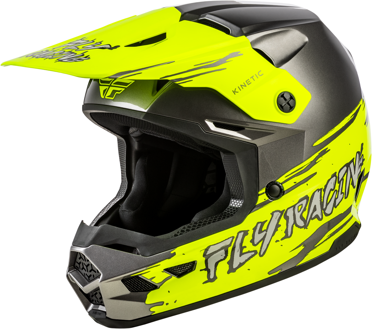 Youth Kinetic Surge Helmet Grey/Hi Vis Yl