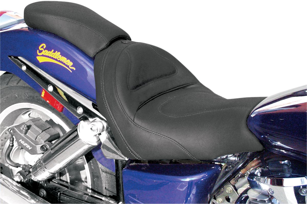 Saddlemen Solo Motorcycle Seat for Kawasaki VN900 Custom | Split-Cushion Support, SaddleGel & Wide, Low Profile