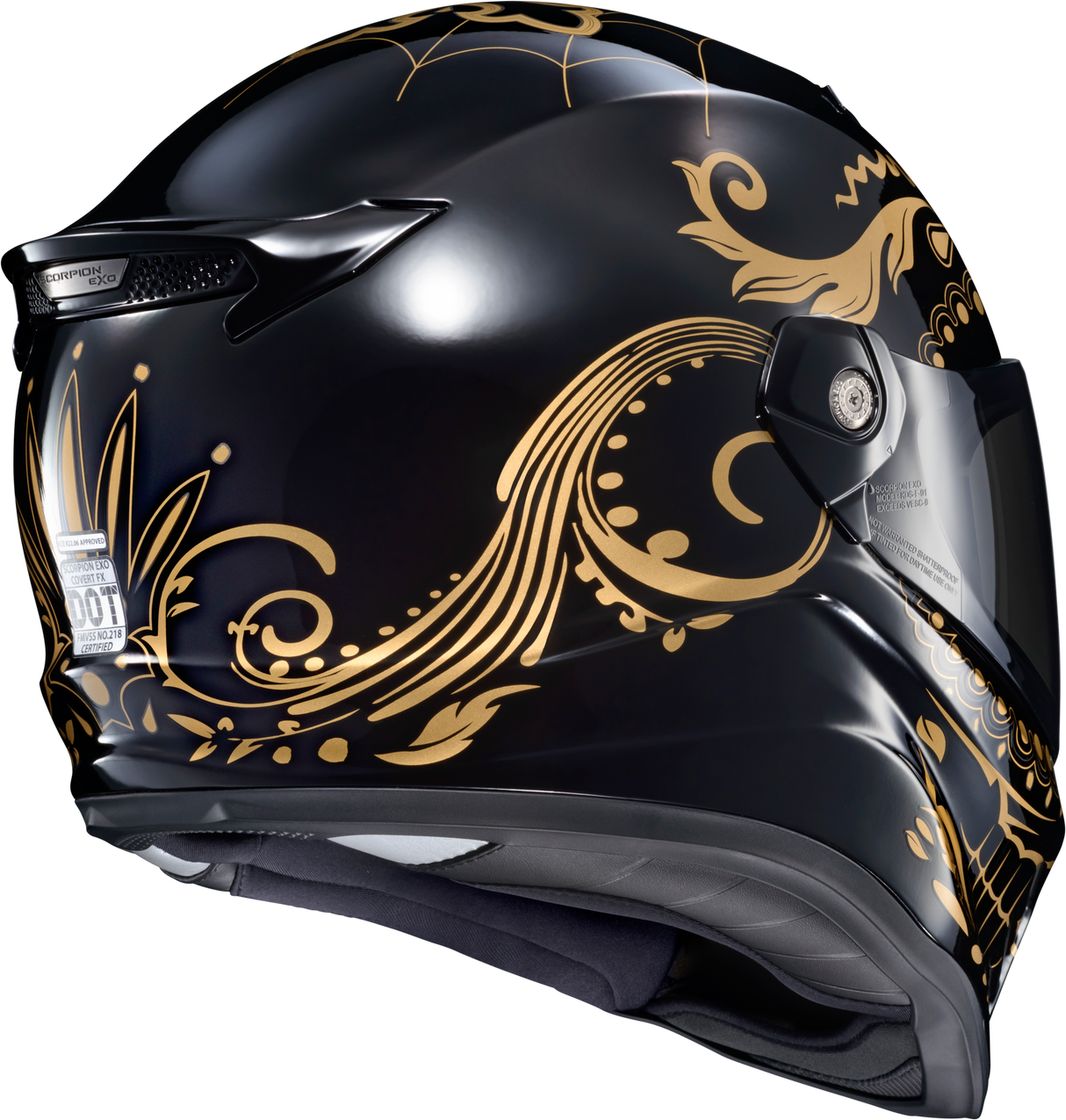 Scorpion - Covert Fx Full Face Helmet El Malo Gold/Gloss Black Xl