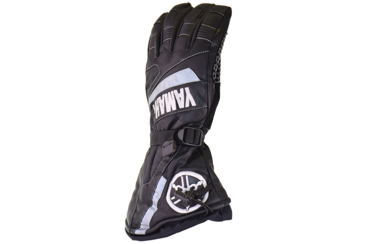 FXR - Yamaha - Leather Gauntlet Snowmobile Gloves Black (Md)