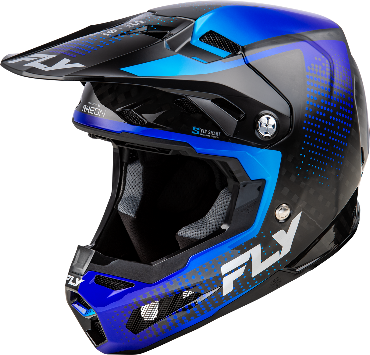 Yth Formula S Carbon Protocol Helmet Black Carbon/Blue Yl - Cycle City Outdoors