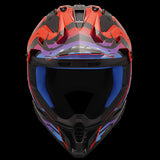 LS2 - Gate II Wash Motocross Helmet - Gloss Red/Blue/Purple