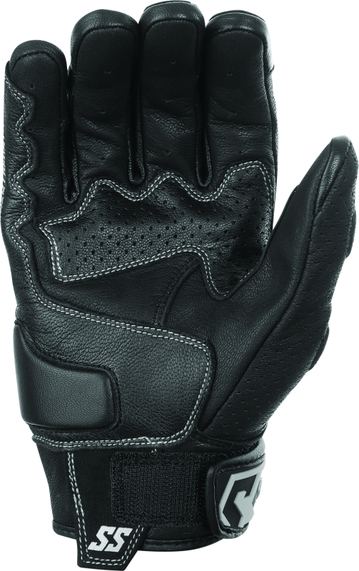 Speed and Strength Twist of Fate Leather Gloves Black/White - Small - Cycle City Outdoors