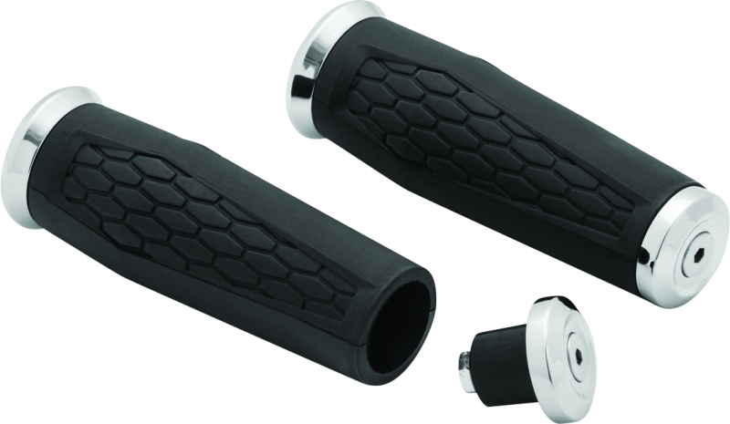 Kuryakyn Hex Grips 1inch Universal Chrome - Cycle City Outdoors