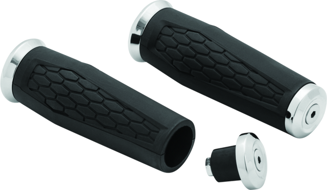 Kuryakyn Hex Grips 1inch Universal Chrome - Cycle City Outdoors