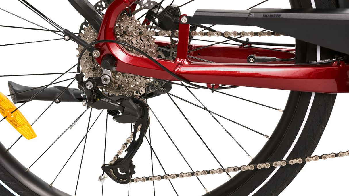 IGO - Discovery Rosemont LS E-Bike - Burgundy - Step Through