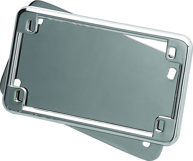 Kuryakyn License Frame & Backing Plate Set 4in X 7in Chrome - Cycle City Outdoors