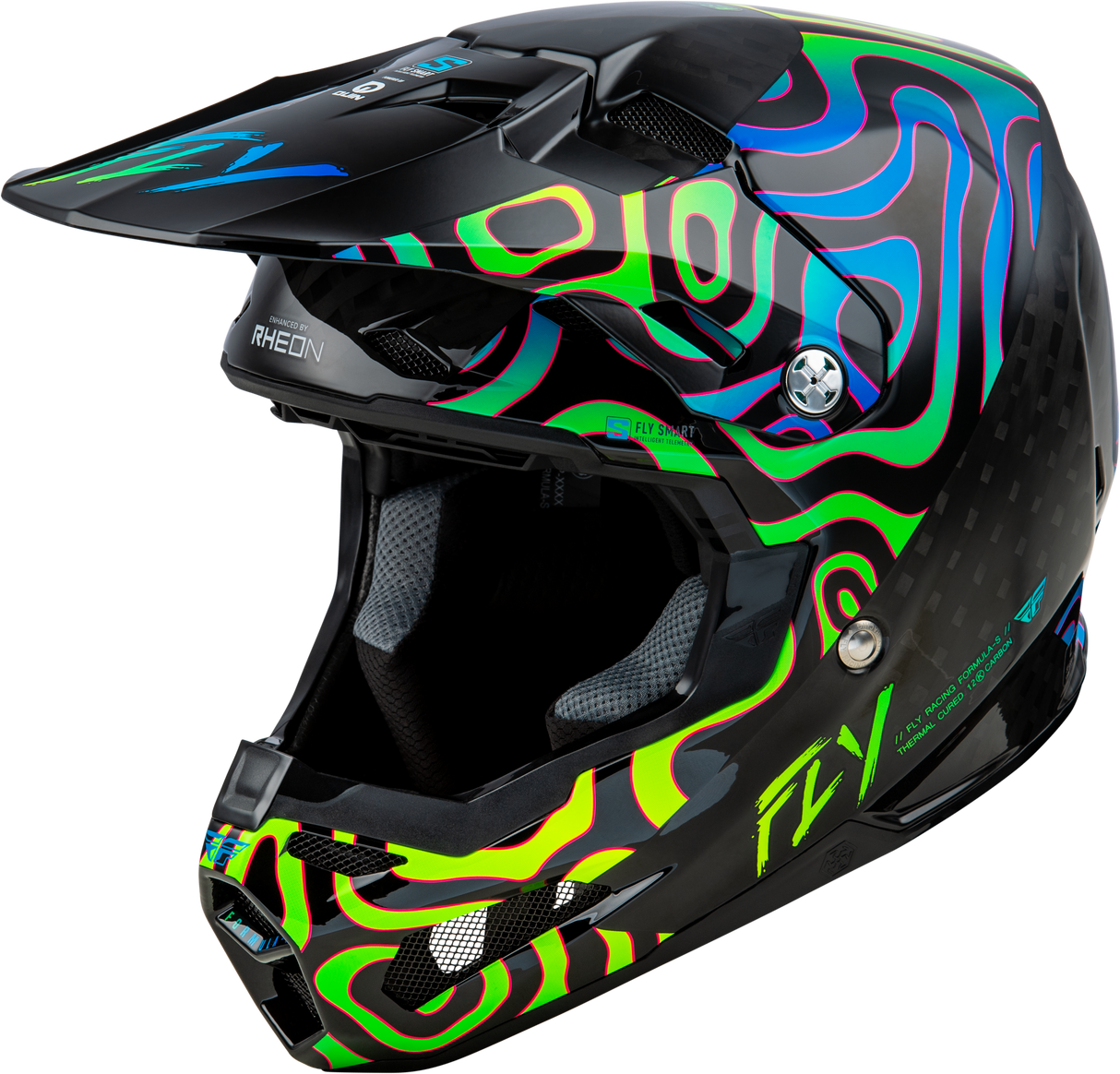 Formula S Carbon Zen Helmet Black Carbon/Blue/Yellow Xs - Cycle City Outdoors