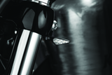 Kuryakyn Rhombus S Single Fuction Front Left Clear Lens Amber Satin Black - Cycle City Outdoors