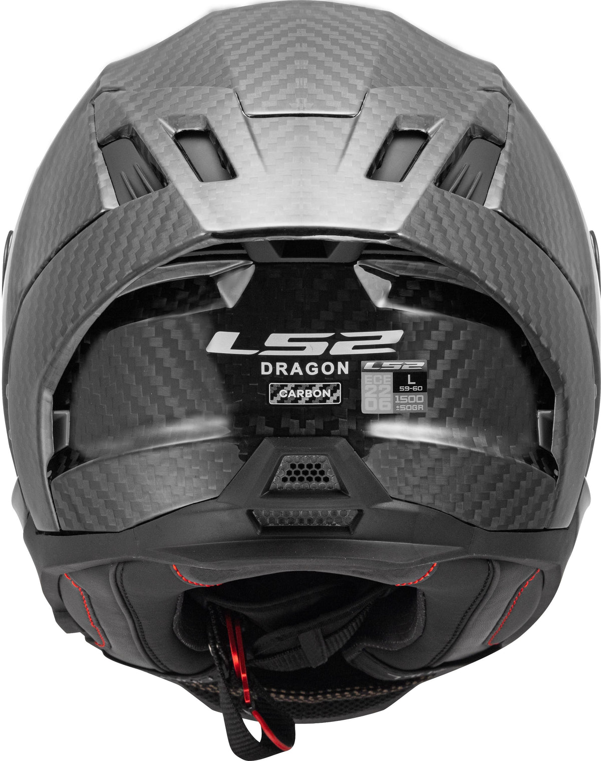 LS2 Dragon Carbon Full Face Street Helmet | Solid | Gloss Black | XS–3XL | 807-2001