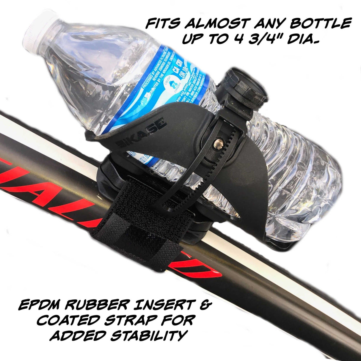 BiKASE Water Bottle Holder for Bikes , ABC Cage - Any Bottle Cage, Adjustable Water Bottle Cage for Bicycles