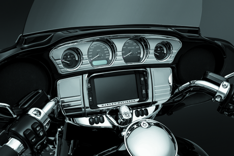 Kuryakyn Tri-Line Gauge Trim 14-Up Touring Models Chrome - Cycle City Outdoors