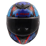 LS2 Rapid III Full Face Street Helmet | Zombie | Gloss Black/Blue/Red | XS–3XL | 820-1151