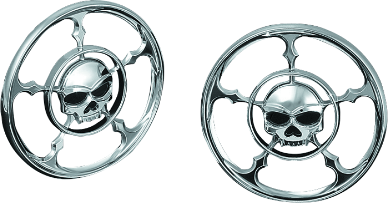 Kuryakyn Zombie Speaker Grills Chrome - Cycle City Outdoors