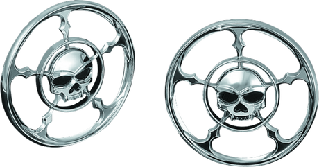 Kuryakyn Zombie Speaker Grills Chrome - Cycle City Outdoors