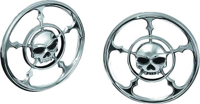Kuryakyn Zombie Speaker Grills Chrome - Cycle City Outdoors