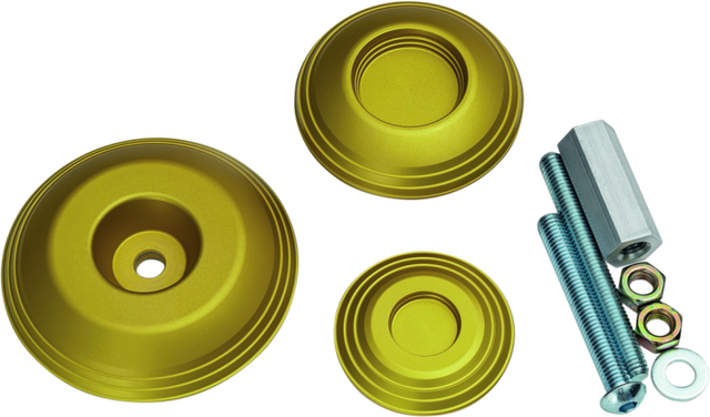 Kuryakyn Lodestar Rear Axle Sliders-BMW-Gold - Cycle City Outdoors