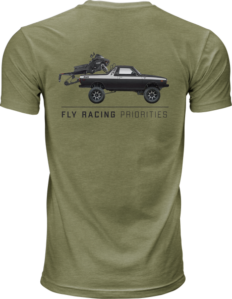 Fly Priorities Tee Light Olive Md - Cycle City Outdoors
