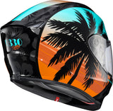 Scorpion - Exo R330 Full Face Helmet Tubbs Light Blue/Orange Xl