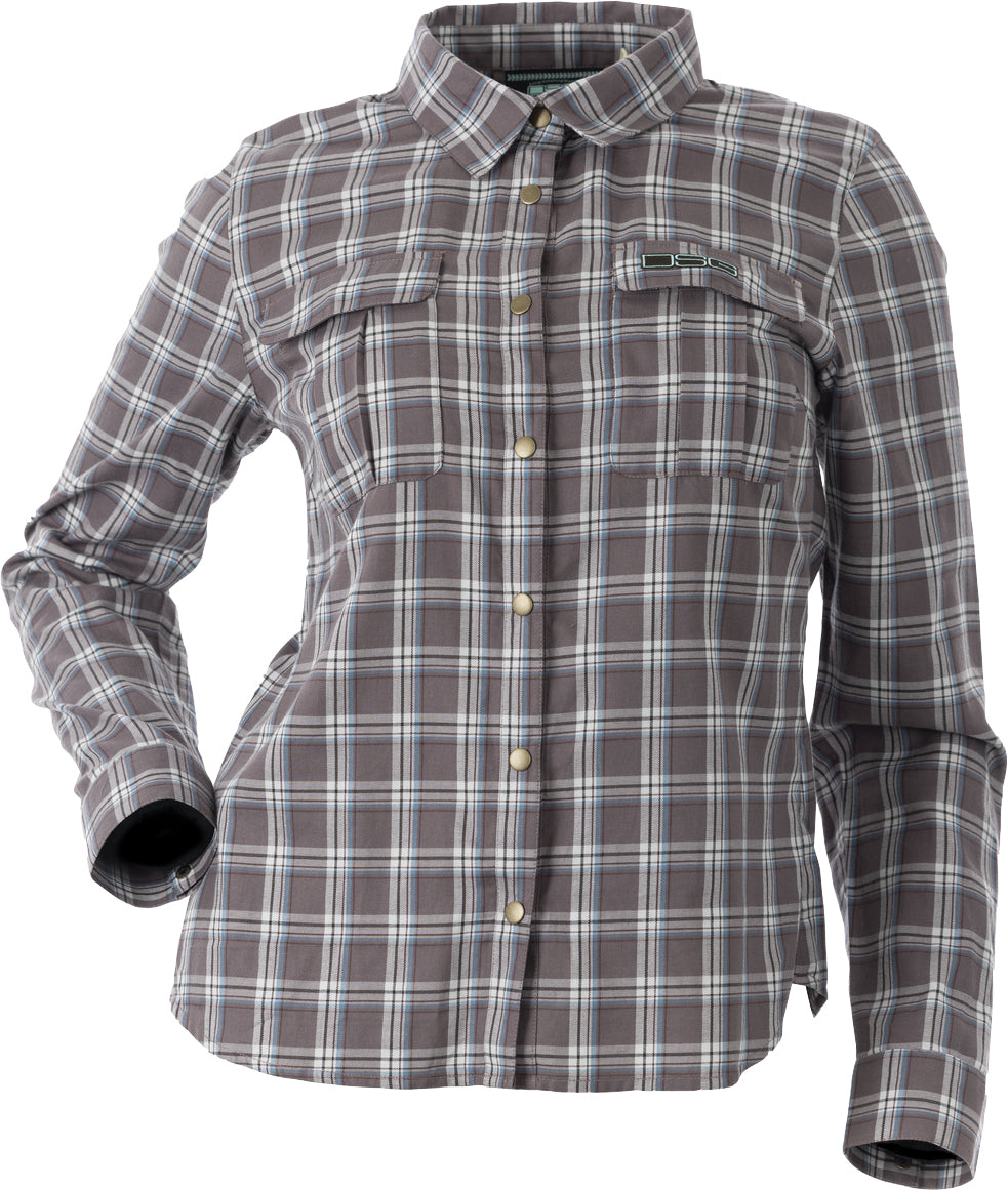 Plaid Button Down Smoky Mauve Plaid Lg