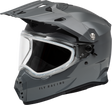 Trekker Cw Solid Helmet Dual Shld Grey Xl - Cycle City Outdoors