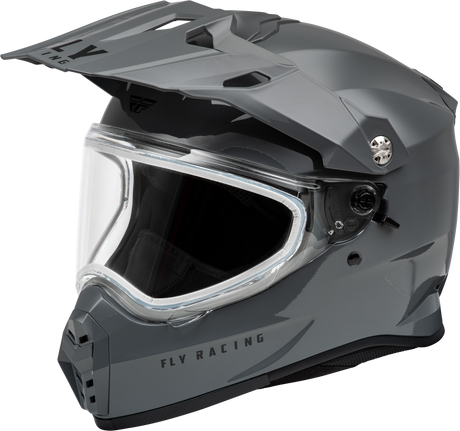 Trekker Cw Solid Helmet Dual Shld Grey Xl - Cycle City Outdoors