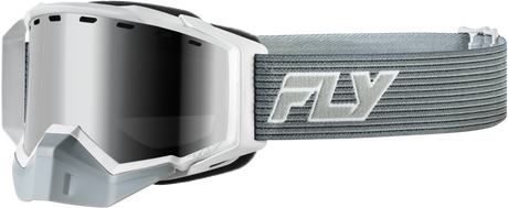 Zone Elite Sn Goggle Grey/Whte W/Blk Mirror Plrzd Smoke Lens