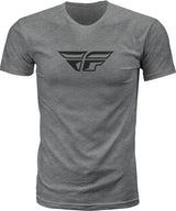 Fly F Wing Tee Dark Grey Heather Lg - Cycle City Outdoors