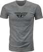 Fly F Wing Tee Dark Grey Heather Lg - Cycle City Outdoors