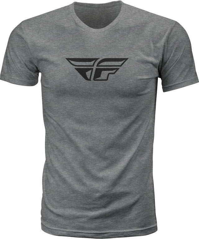 Fly F Wing Tee Dark Grey Heather Sm - Cycle City Outdoors