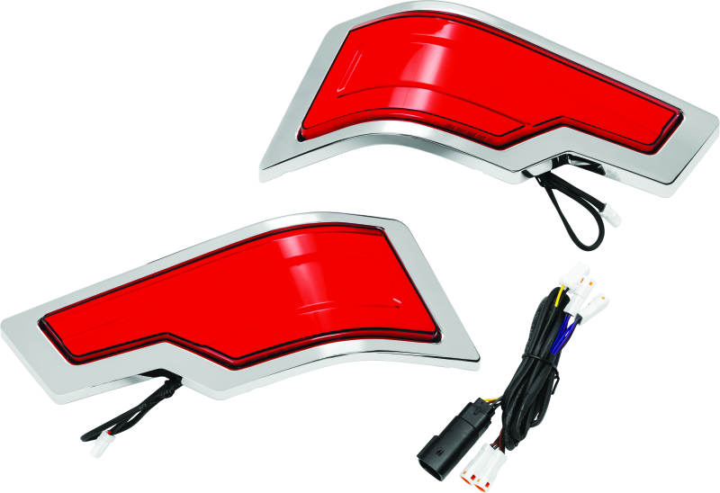 Kuryakyn Tracer Tour Pak Rear Lights Chrome Red Lens - Cycle City Outdoors