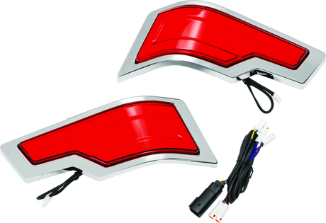 Kuryakyn Tracer Tour Pak Rear Lights Chrome Red Lens - Cycle City Outdoors