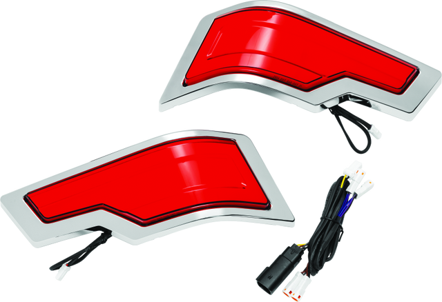 Kuryakyn Tracer Tour Pak Rear Lights Chrome Red Lens - Cycle City Outdoors