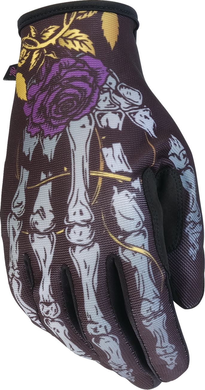 Z1R Women's Reflective Bone Gloves - Black