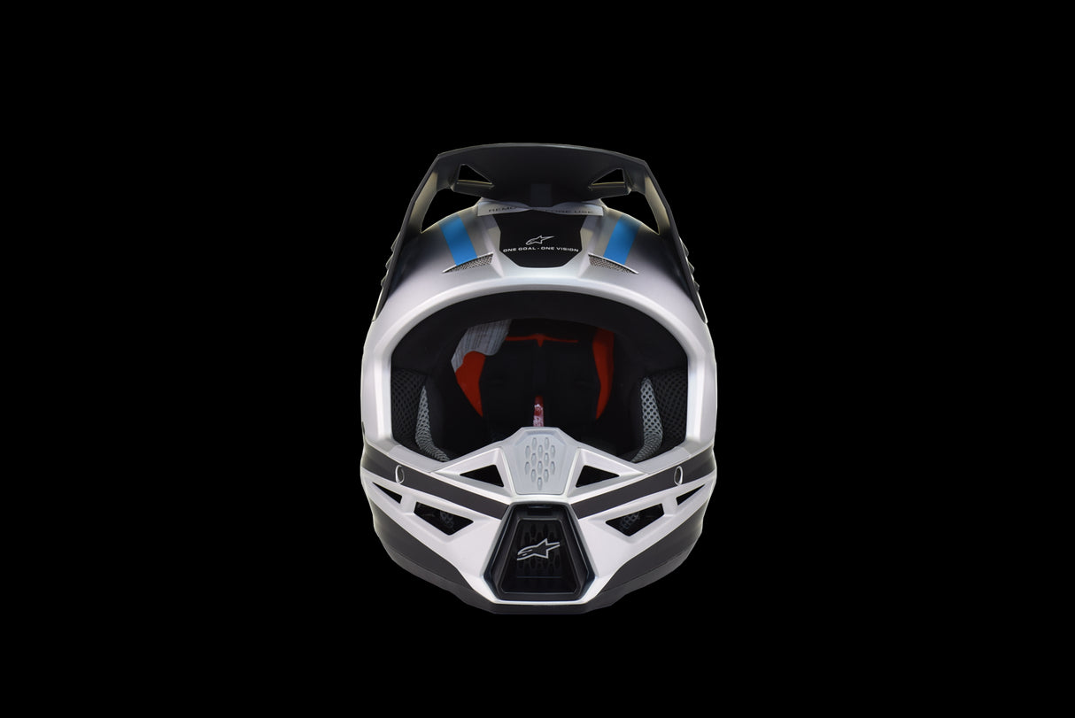 Alpinestars SM3 Heat Helmet Silver/Blue/Black Lg