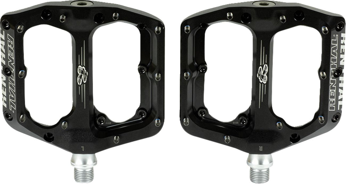 RENTHAL Revo-F Flat Pedals - Black PD10001-001-01