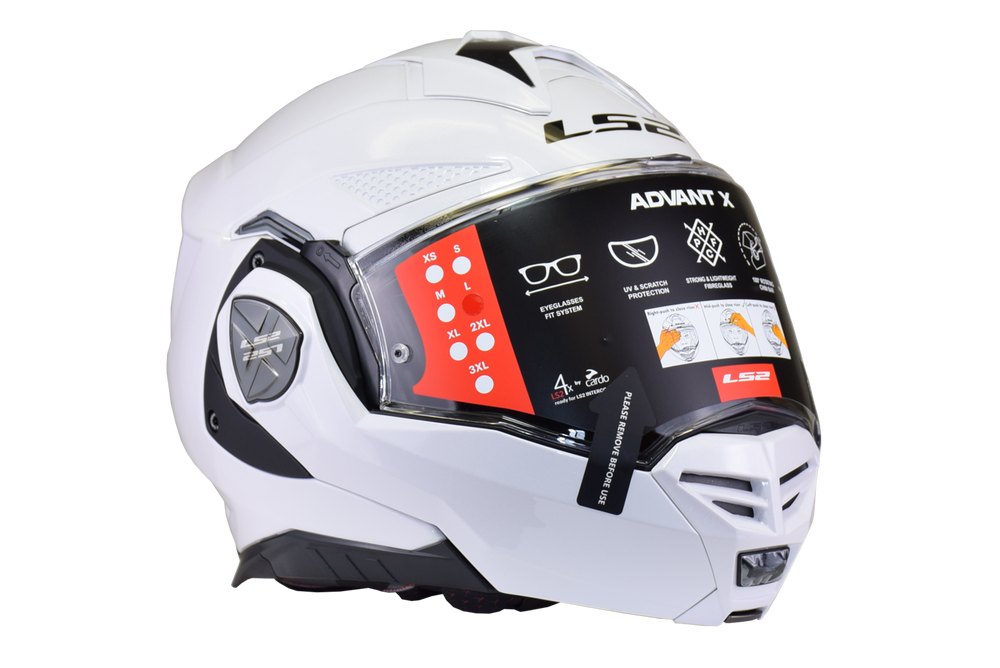 LS2 Advant X Solid Helmet - Gloss White
