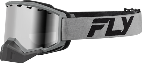 Focus Snow Goggle Silver/Char W/ Silver Mirror/Smoke Lens - Cycle City Outdoors