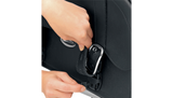 Saddlemen Drifter Slant XJB Motorcycle Saddlebag | Leather Straps & Hidden Quick-Release Buckles