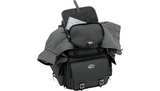 Saddlemen BR3400EX Motorcycle Sissy Bar Bag | 3,400 cu in, Adjustable Backrest & Rain Cover
